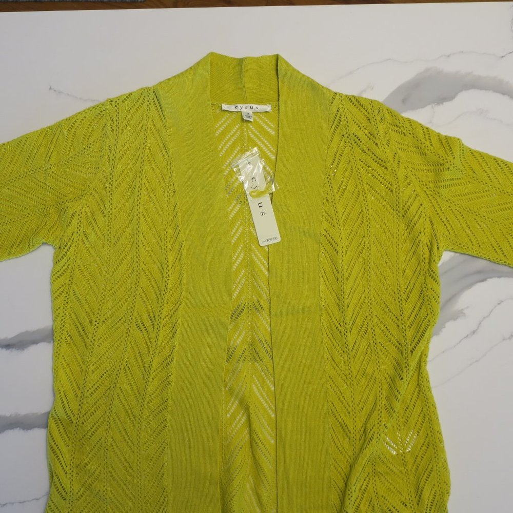 NWT Cyrus Green Pinea Spring Cardigan Medium - Picture 5 of 5